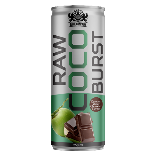 RAW COCO BURST Chocolate Coconut Water Drink 250ml Can