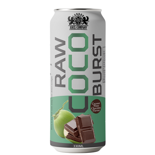 Raw Coco Burst Chocolate Coconut Water Drink 330ml Can