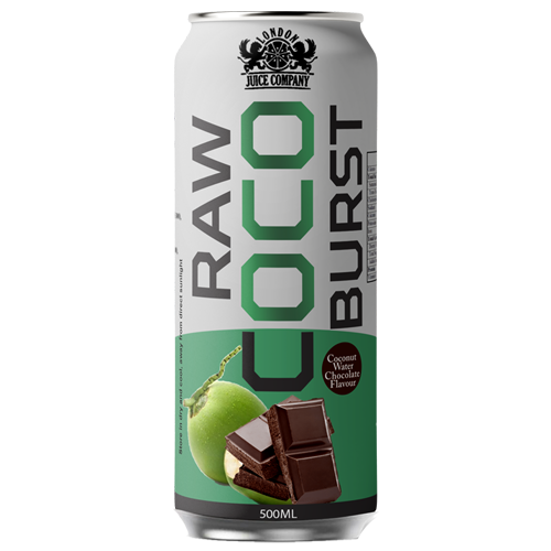 Raw Coco Burst Chocolate Coconut Water Drink 500ml Can