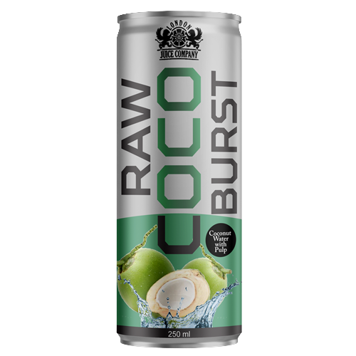 Raw Coco Burst Coconut Water with Pulp 250ml Can