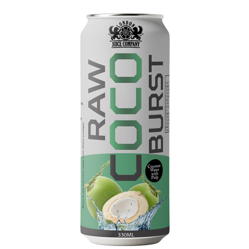 Raw Coco Burst Coconut Water with Pulp 330ml Can