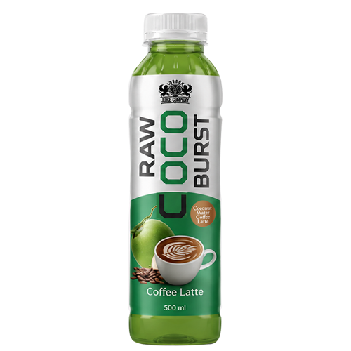 Raw Coco Burst Coffee Latte Coconut Water Drink 500ml PET Bottle