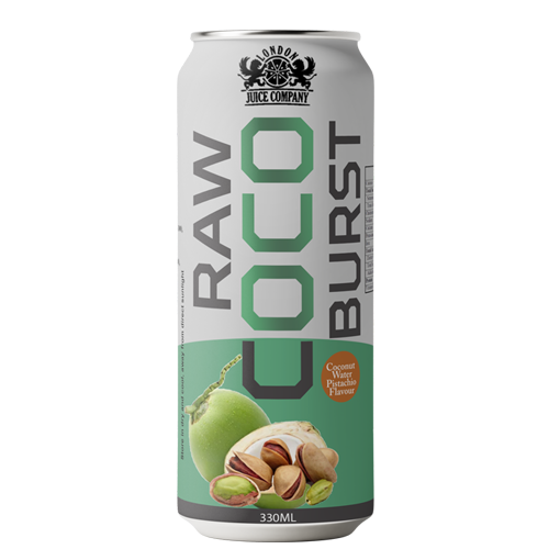 Raw Coco Burst Pistachio Coconut Water Drink 330ml Can