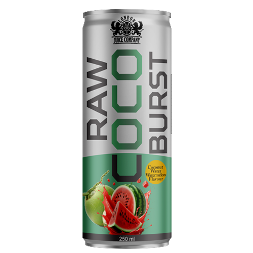 Raw Coco Burst Watermelon Coconut Water Drink 250ml Can