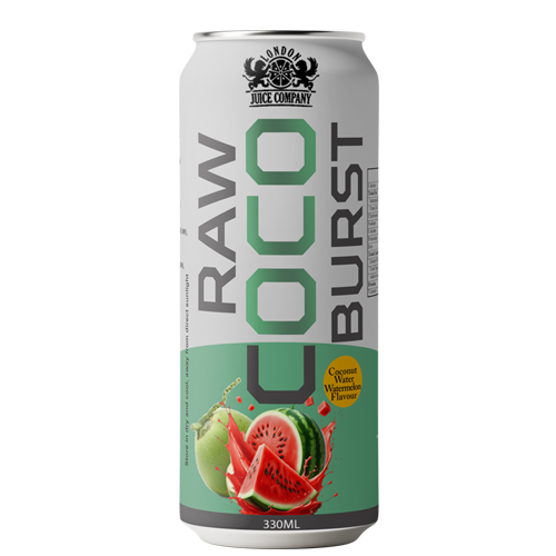 Raw Coco Burst Watermelon Coconut Water Drink 330ml Can