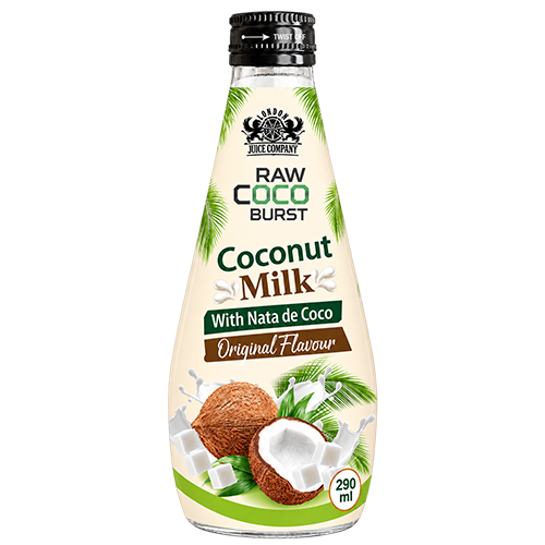RAW Coco Burst 290 ml Coconut Milk with Nata de Coco, Original Flavour.
